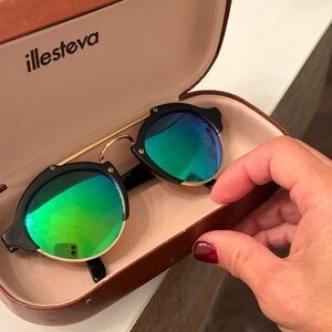 Illesteva Sunglasses with Blue and Green Lenses